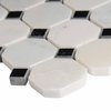 Msi Greecian White Octagon 12 In. X 12 In. X 10 Mm Polished Marble Mesh-Mounted Mosaic Tile, 10PK ZOR-MD-0107